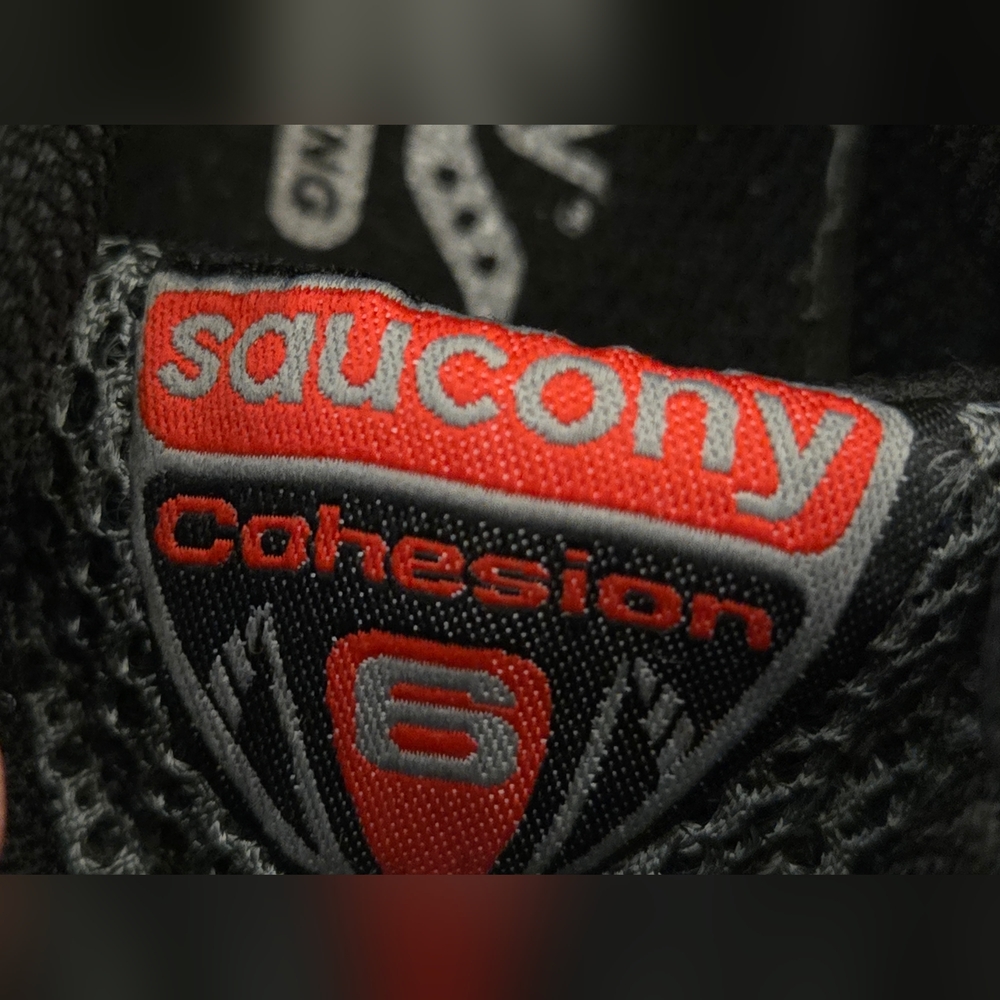 Saucony Grid Cohesion 6 LTT Boys Sz 4.5M Gray/Black/Silver Running/Walking Shoes - Picture 9 of 10